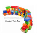 2015Hotsale E Fabricantes Crazy Alphabet Wooden Kids Train Toys Set